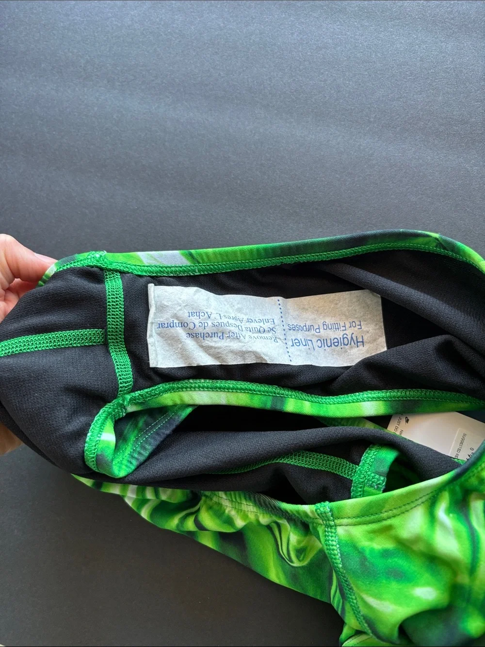 Nike Swim Green and Black Hydrastrong Swimwear One Piece Swimsuit abstract